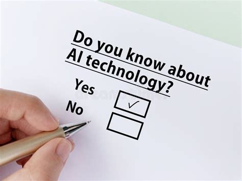 Questionnaire about Artificial Intelligence Stock Photo - Image of ...