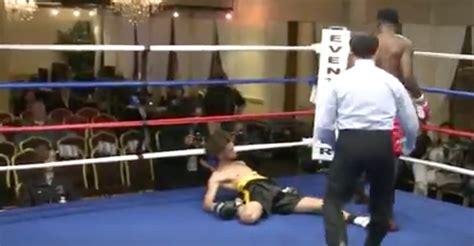 VIDEO | Insane boxing knockout leaves crumpled opponent on the ropes | BJPenn.com