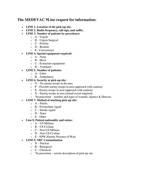 9 Line Medevac ≡ Fill Out Printable PDF Forms Online