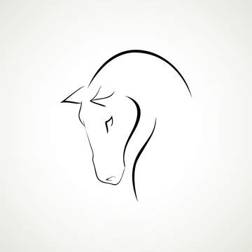 Horse Head Line Drawing