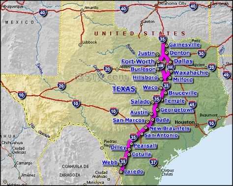 I-35 Texas Maps, Traffic, Road Conditions, and News | Texas map, Map, Texas