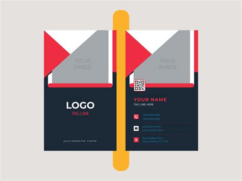 Double-sided creative business card template. 26622120 Vector Art at ...