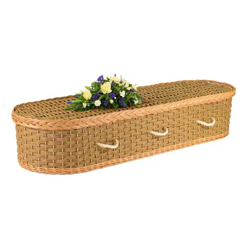 English Willow Stanfield Coffin - For Burial or Cremation / Free Delivery