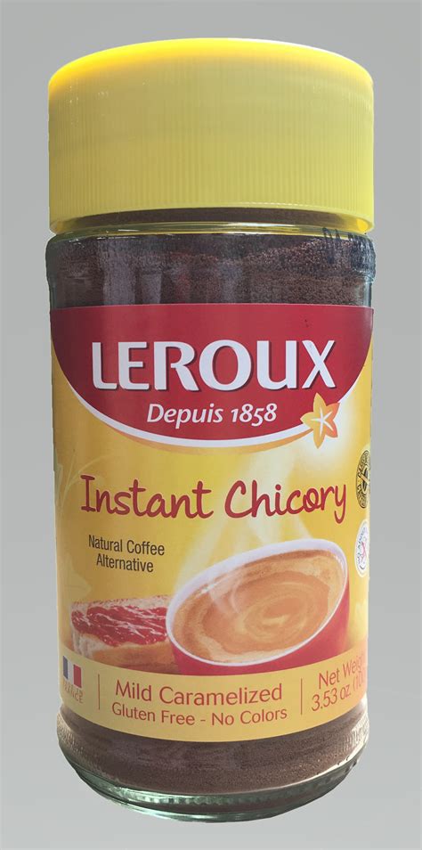 Leroux Caffeine-Free Natural Chicory Instant Coffee Substitute, 3.53 oz ...