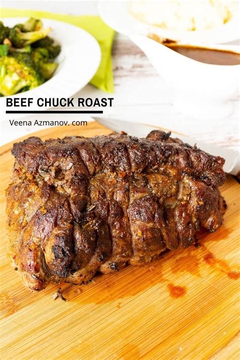 This beef chuck roast is tender and juicy cooked in the oven using a ...