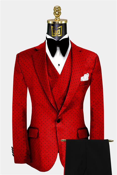 Red Polka Dot Suit - 3 Piece | Gentleman's Guru