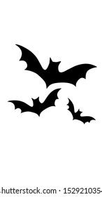 Simple Drawing Black Bat Stock Illustration 1529210354 | Shutterstock