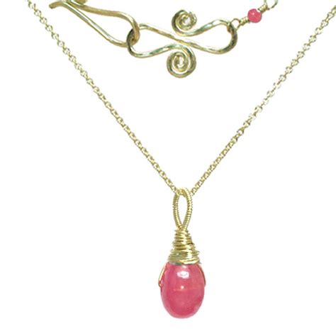 Pink Ruby Necklace 225 - Etsy