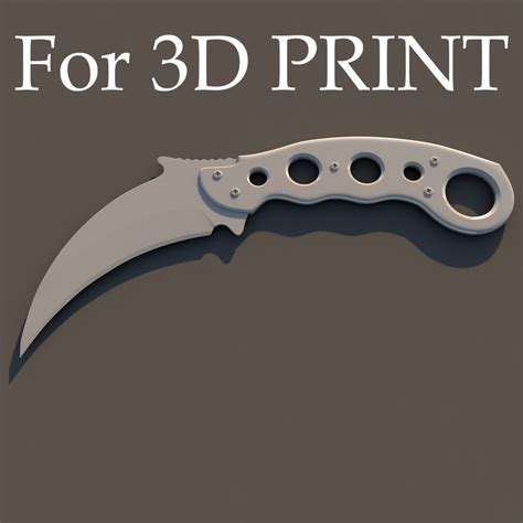 knife karambit print 3d model