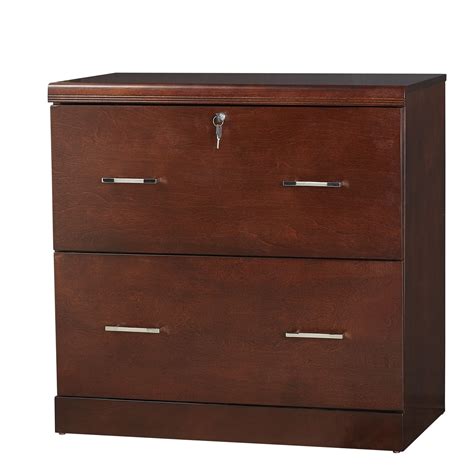 Wood 2 Drawer File Cabinet With Lock - Filing Cabinets