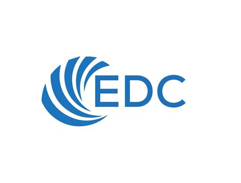 EDC letter logo design on white background. EDC creative circle letter ...