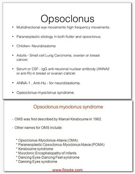 Opsoclonus ( Opsoclonus Myoclonus syndrome ) # paraneoplastic #eye | Oma