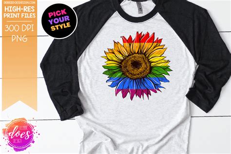 Pride Sunflower Flag - Choose your Style - Sublimation/Printable Desig ...