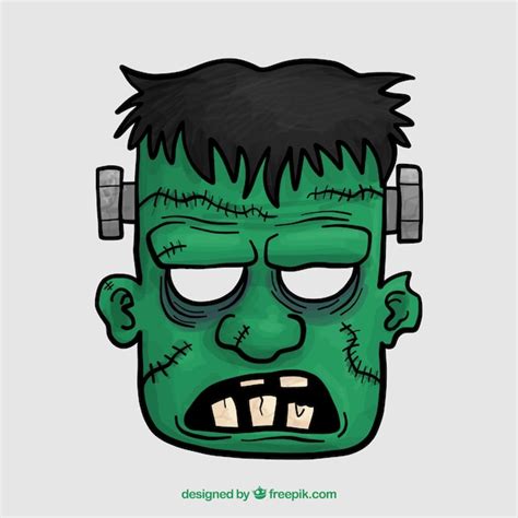 Hand drawn zombie mask Vector | Free Download