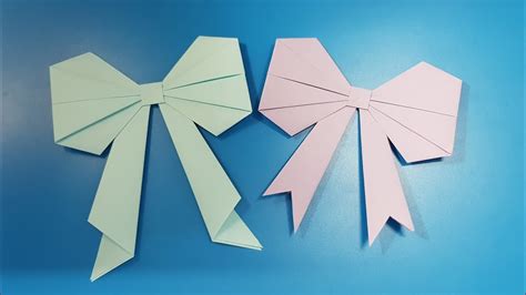 ORIGAMI - Gấp Nơ Bằng Giấy || Paper Bow - YouTube