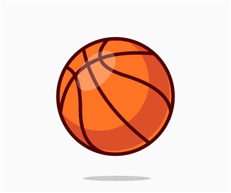 basketball icon vector illustration. flat cartoon style. on a white ...