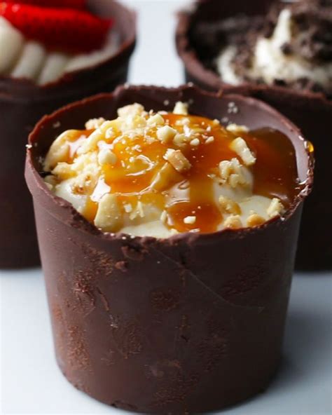 Chocolate Cheesecake Pudding Cups Recipe by Tasty | Recipe | Desserts ...