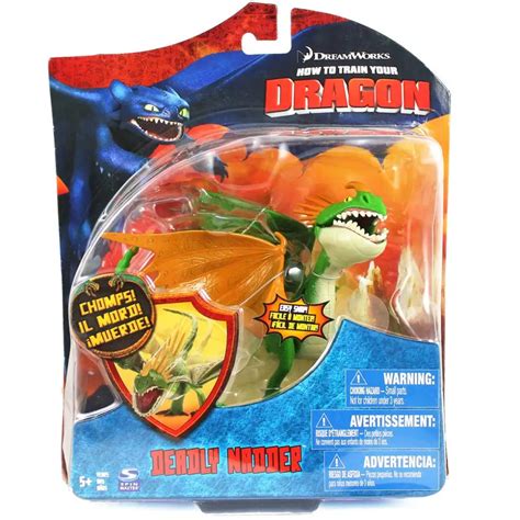 How to Train Your Dragon Movie GREEN DEADLY NADDER Action Figure Toy Doll 7" RARE-in Action ...