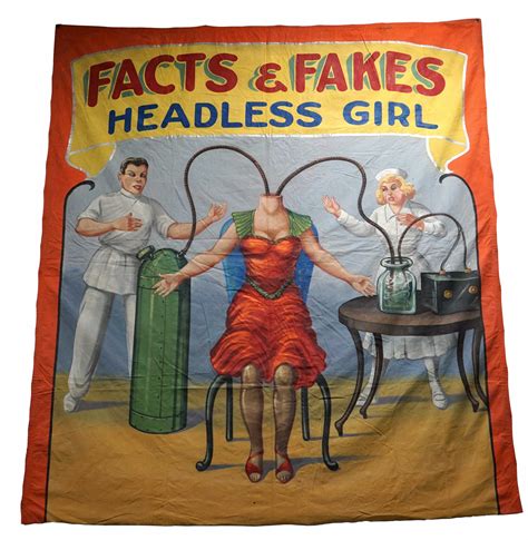 Facts Or Fakes Headless Girl Banner | EJ'S Auction & Appraisal