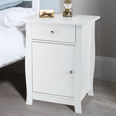 Ktaxon White Nightstand Bedside Table Wooden Accent End Table with ...