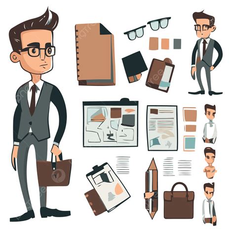 Business Person Vector, Sticker Clipart Professional Man In Business ...