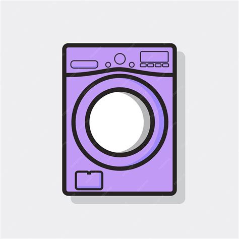 Premium Vector | Washing machine flat icon logo design