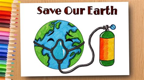 Save Our Mother Earth Drawing