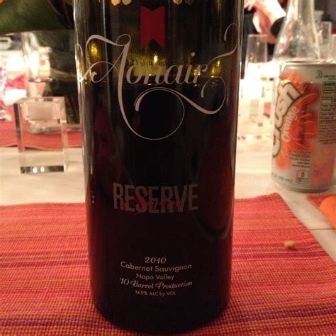 Aonair Wines Reserve Series 10 Barrel Production Cabernet Sauvignon