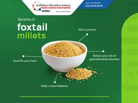 Benefits of foxtail millets