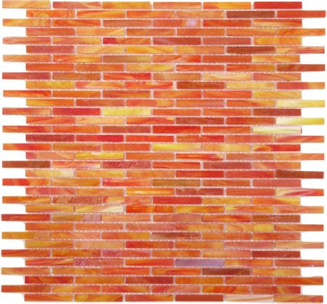 Orange | Backsplash, Orange kitchen, Glass tile backsplash