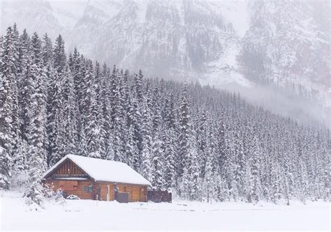 Winter in Lake Louise, Alberta [OC} : r/CabinPorn