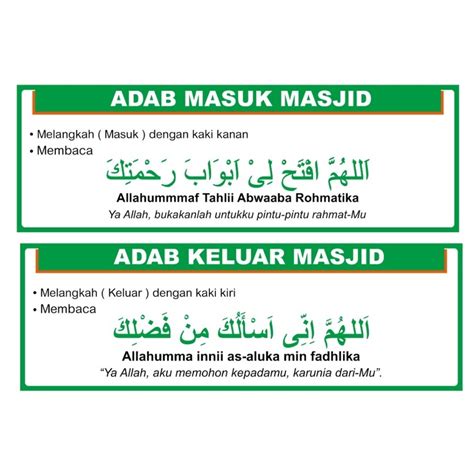 Doa Masuk Masjid Dan Keluar Masjid Lengkap Arab Latin Dan Artinya Doa ...