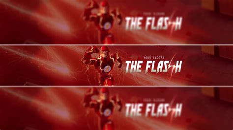 FREE THE FLASH BANNER TEMPLATE ♥ - YouTube