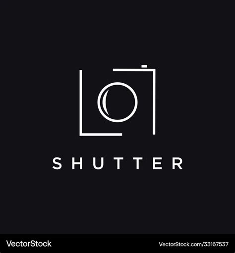 Minimalist photography camera logo icon template Vector Image