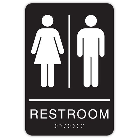 Unisex Restroom Signs, Rounded Corners - Identity Group