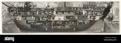 18thc Ship Cross Section Stock Photo - Alamy