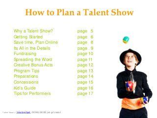 School Talent Shows for Fun and Fundraising Kids Talent Show Ideas, Drama For Kids, Fundraising ...