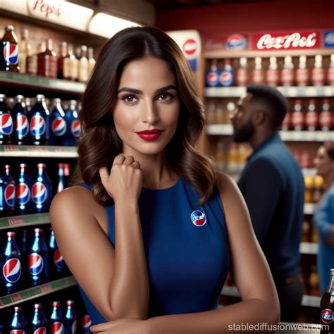 Maria Buys Pepsi in a Store | Stable Diffusion Online
