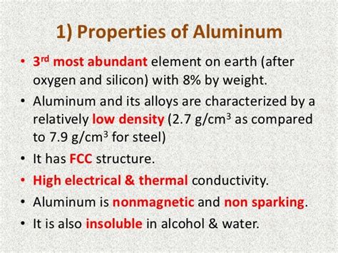 Aluminium and it’s alloys