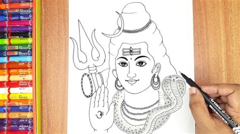 Drawing Of Shiva Easy ~ Shiva Easy Drawing Mahashivratri Lord Draw ...