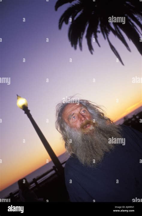 Homeless person in Pacific Palisades Park Santa Monica California ...