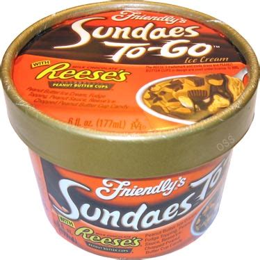 On Second Scoop: Ice Cream Reviews: Friendly's Sundae To-Go: Reese's Peanut Butter Cup