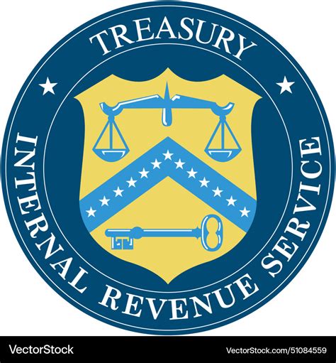 Seal of the united states treasury internal Vector Image