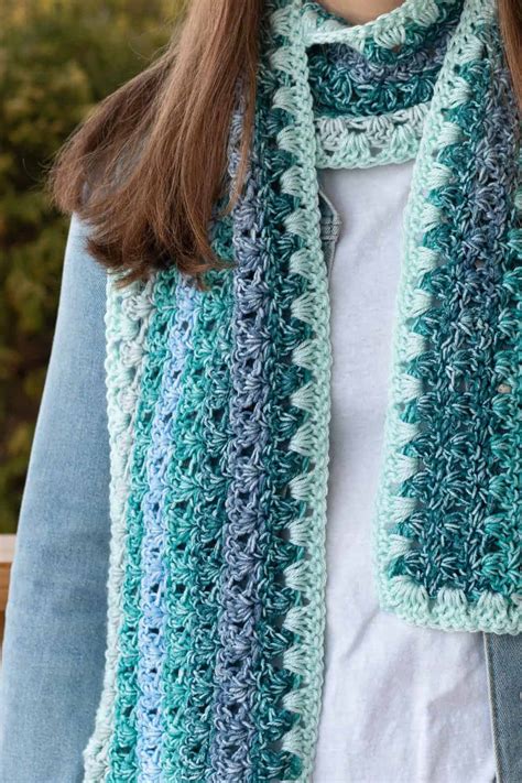 Mandala Ombre Yarn Crochet Scarf Pattern - Easy Crochet Patterns