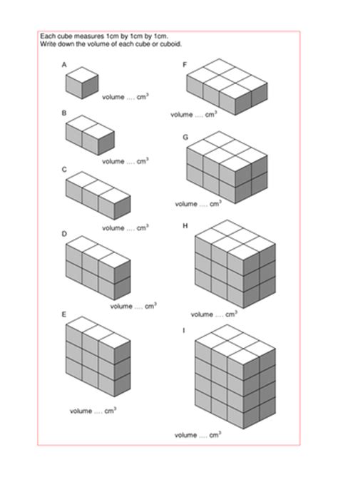 Maths KS2 KS3 KS4 Foundation: Volume of cuboids, with a wide range of ...