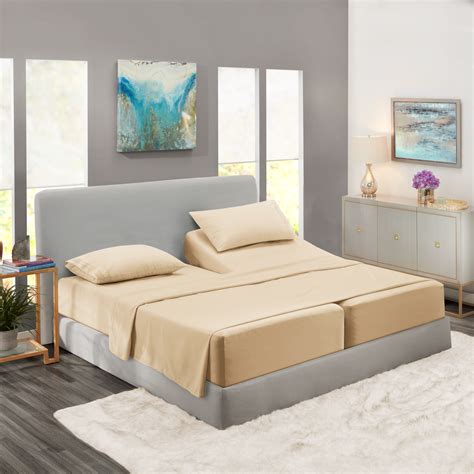 Split King Bed Sheets Set for Adjustable Beds - Deep Pocket 5 Piece Bed ...