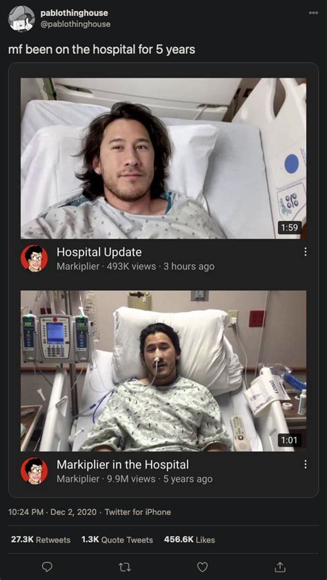 "mf been on the hospital for 5 years" | Markiplier | Know Your Meme