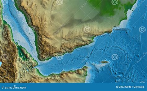 Yemen area. Physical map stock illustration. Illustration of elevation ...