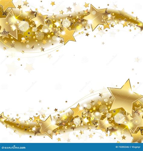 Banner with Gold Stars stock vector. Illustration of luxury - 73285346