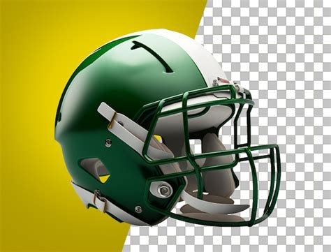 Premium PSD | A green and white football helmet